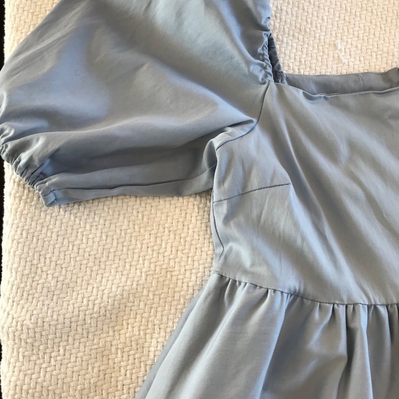 NWT Smash & Tess Sunrise Mini Sky Blue L dress puff sleeve coquette cottage core - Picture 10 of 16